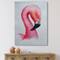 Designart - Portrait of Pink Flamingo IV - Farmhouse Canvas Wall Art Print